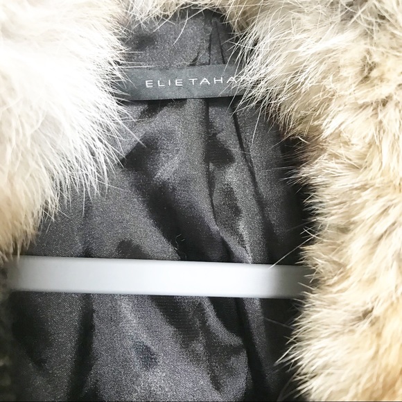 Elie Tahari Wool Coat - Coyote Fur Collar - Picture 4 of 11